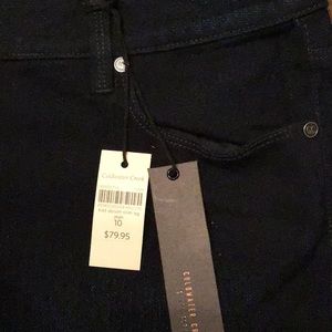 Coldwater creek knit denim slim leg jeans size 10
